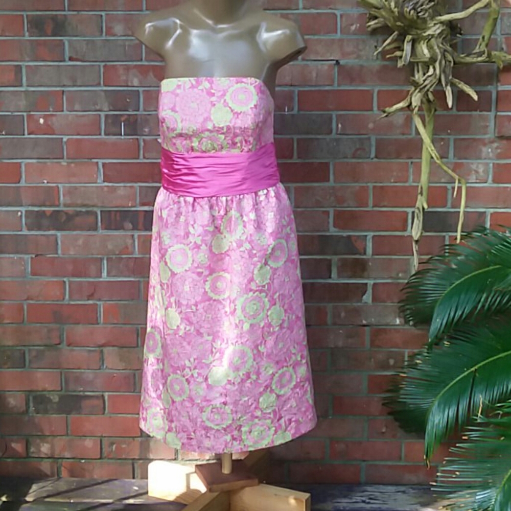 Lilly Pulitzer Parry Dress Silk Sz  4 Gorgeous EUC
